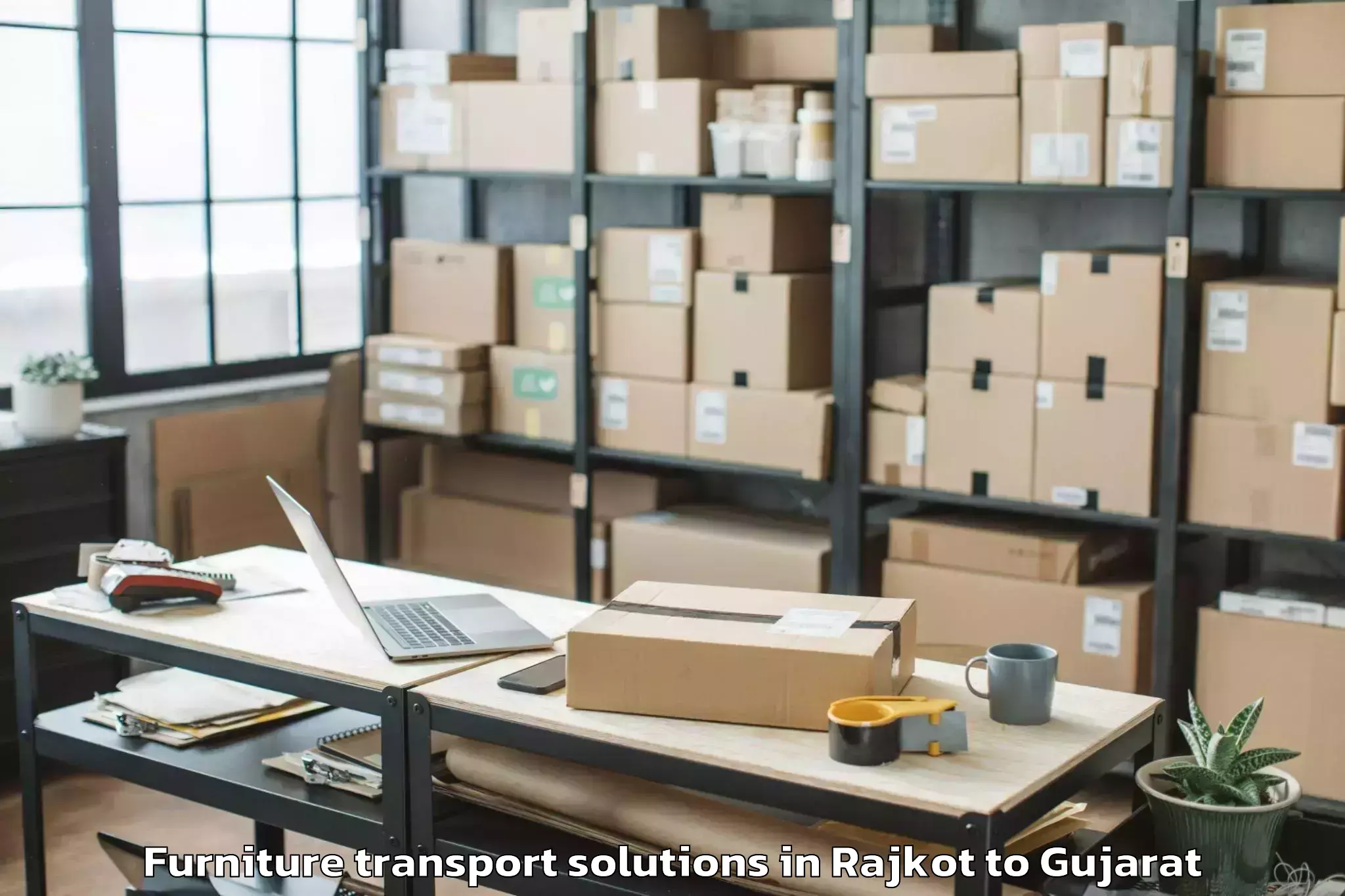 Top Rajkot to Dwarka Furniture Transport Solutions Available